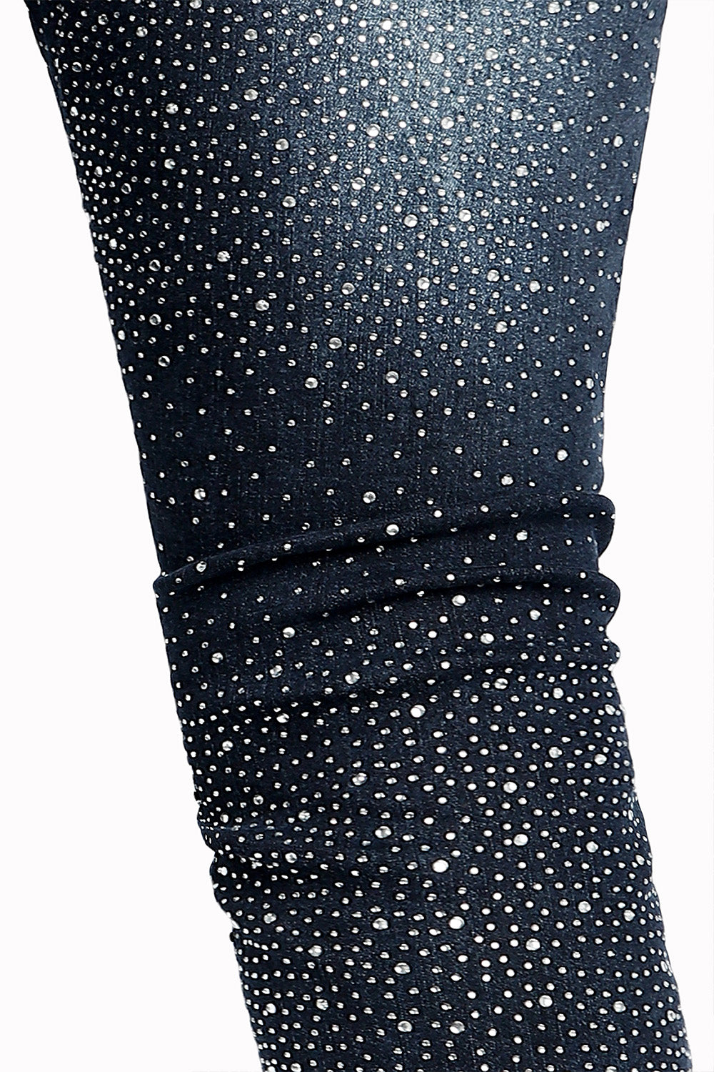 Men's Bedazzled Skinny Ripped Jean - Dark Blue (Pre-Sale)