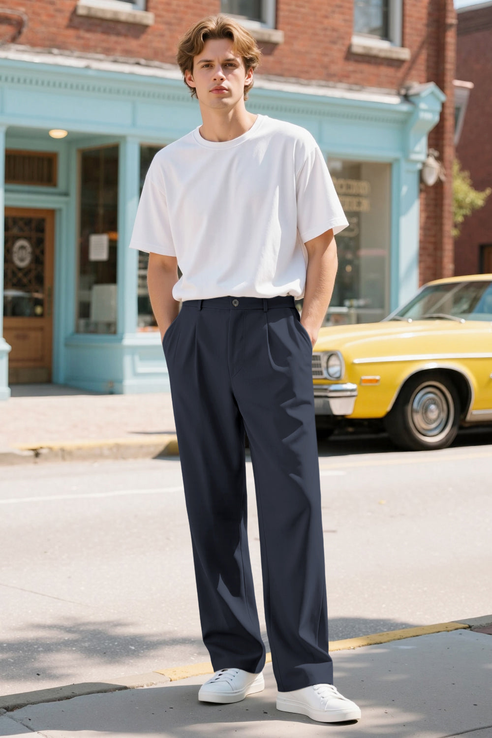 Men's Relaxed Baggy Pant - Dark Blue