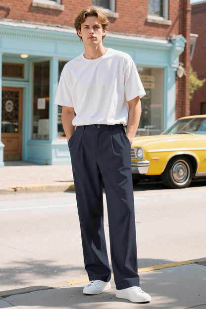Men's Relaxed Baggy Pant - Dark Blue