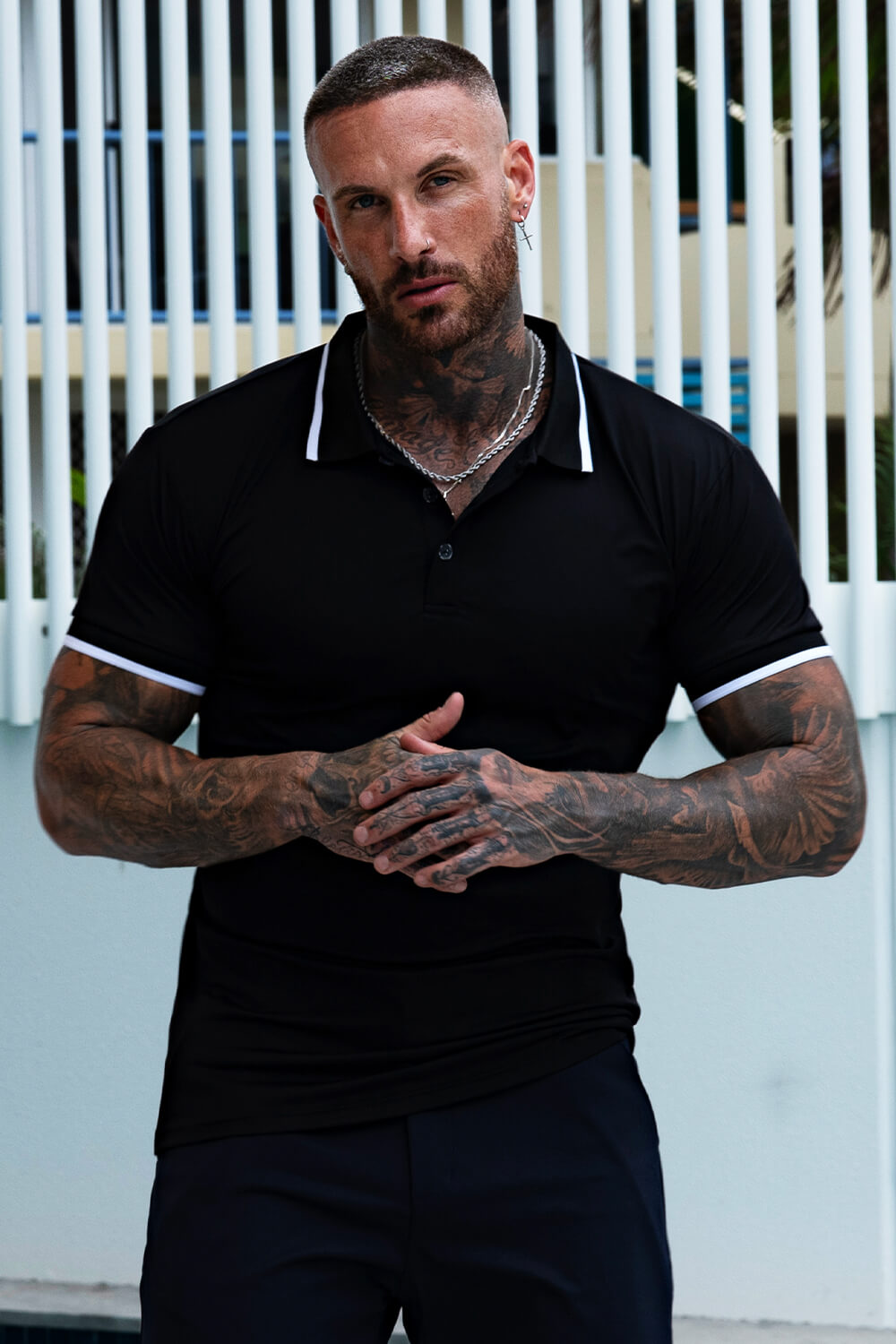 Men's High Quality Slim Fit Polo Shirt - Black