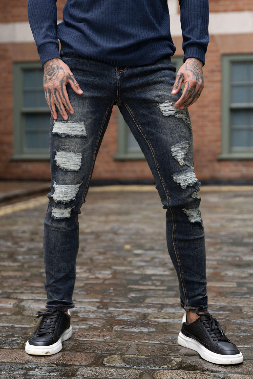 men's jeans slim tapered