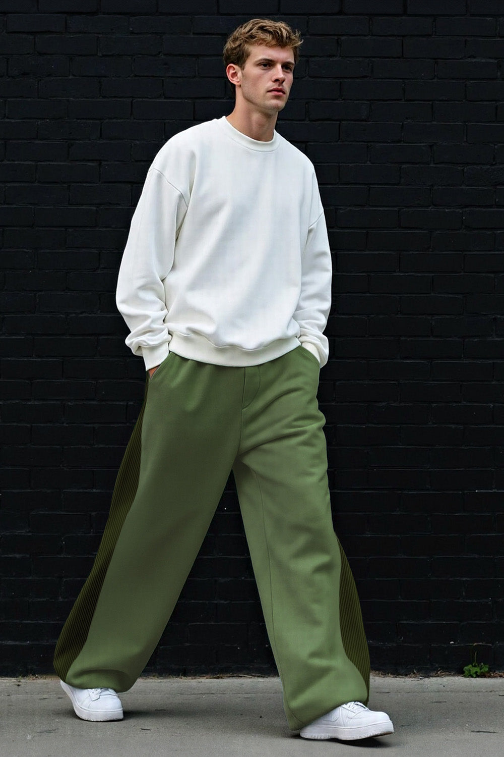 Mens Ultra-loose Casual Pant - Green