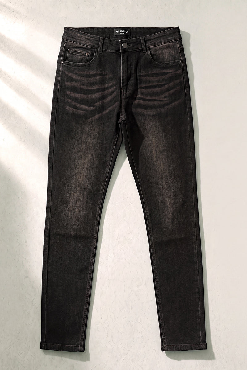 Men's Vintage Black Denim Sculpt Skinny Jean