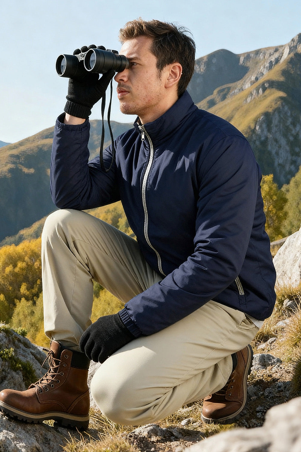 Men's Reversible Coat - Blue