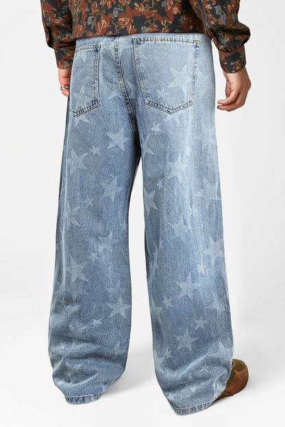 Men's Fashion Loose Jean - Star