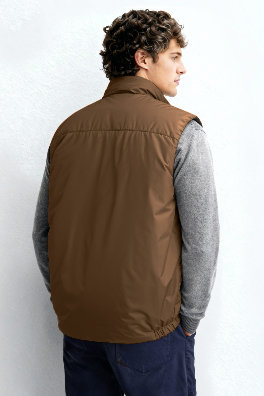 Men's Reversible Vest - Brown