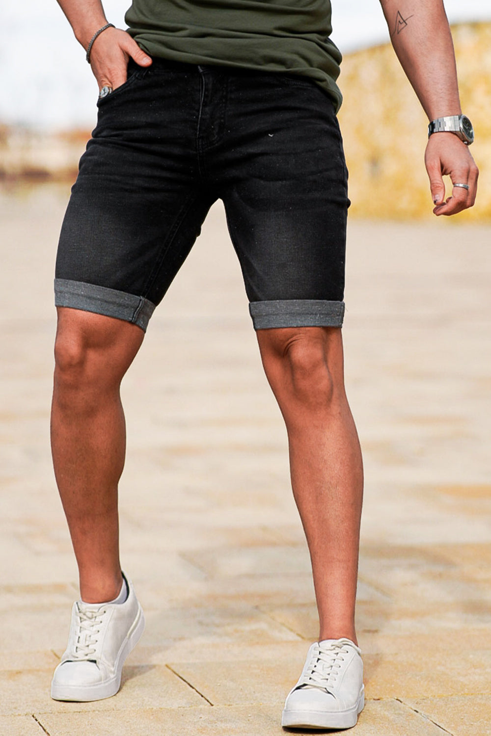 Gingtto The Perfect Pair of Denim Shorts For Every Man-Black