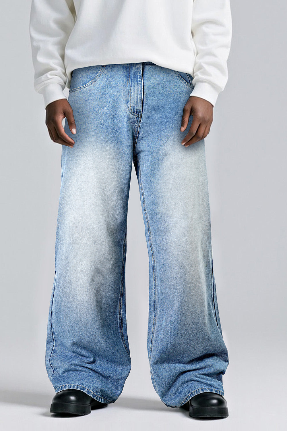 Men's Fashion Loose Jean - Light Blue
