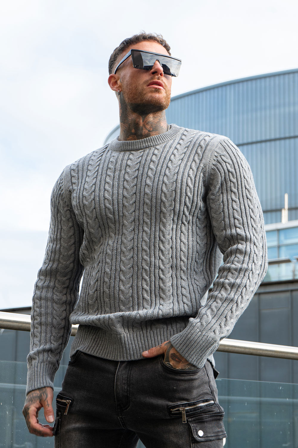 men's chunky knit sweater