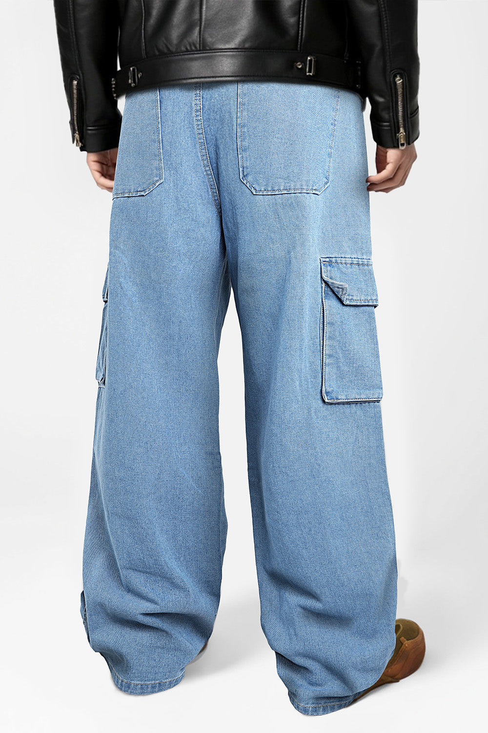 Men's Loose Jean With Pocket - Blue