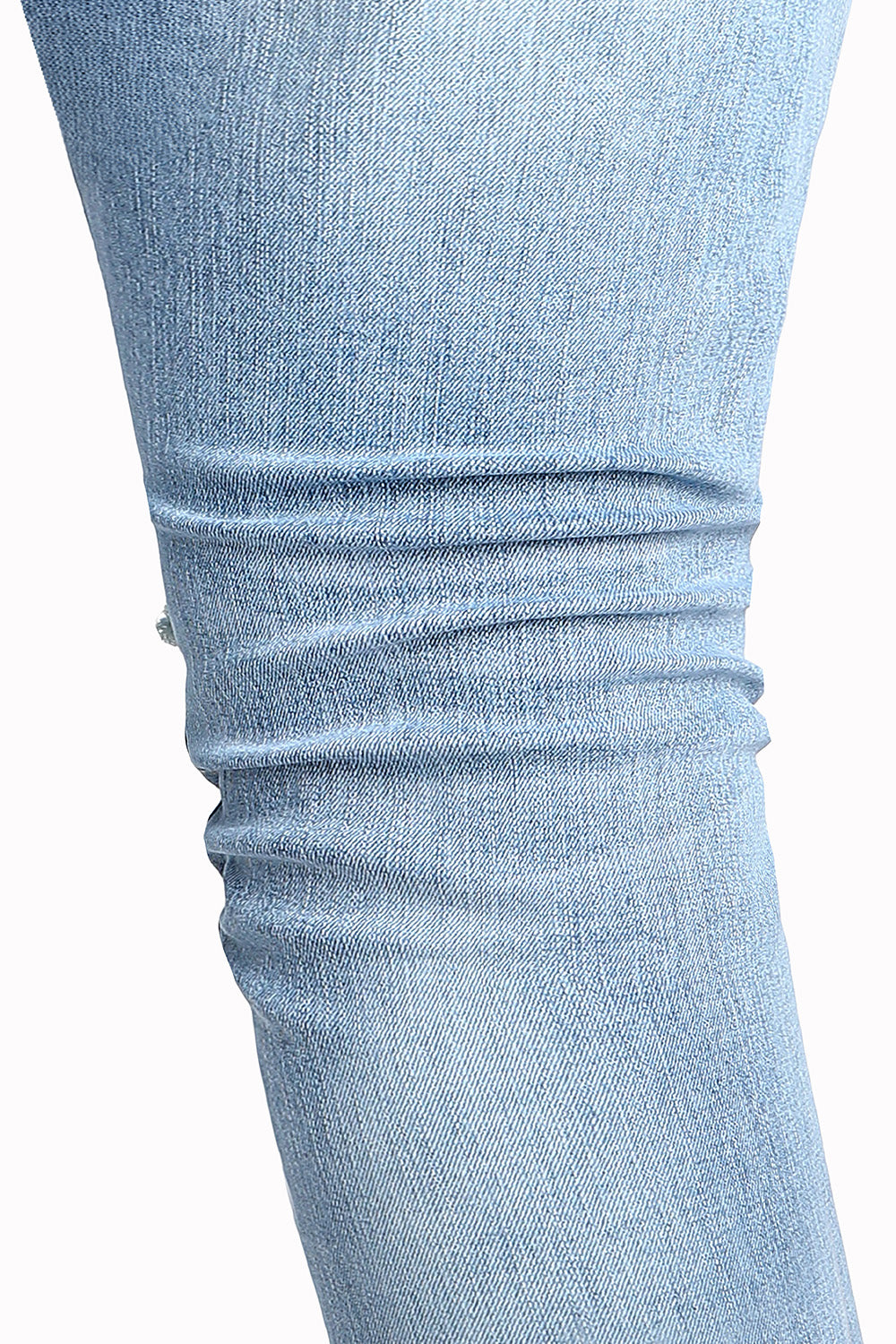 Men's Stretch Skinny Jean - Ripped & Blue