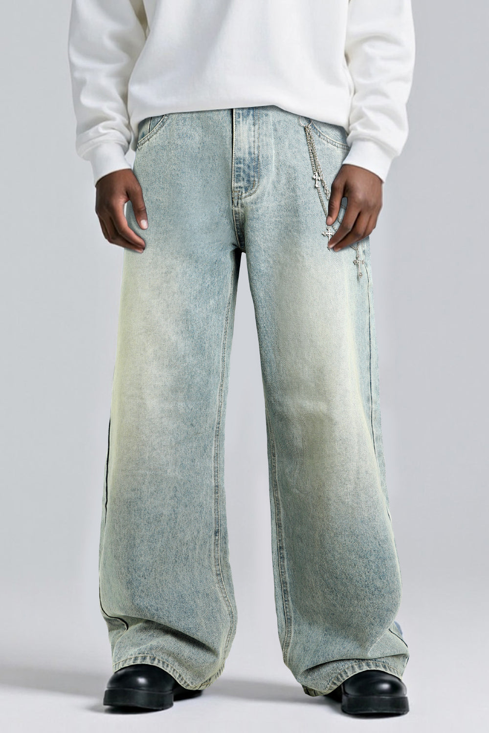 Men's Fashion Loose Jean - Vibrant Blue