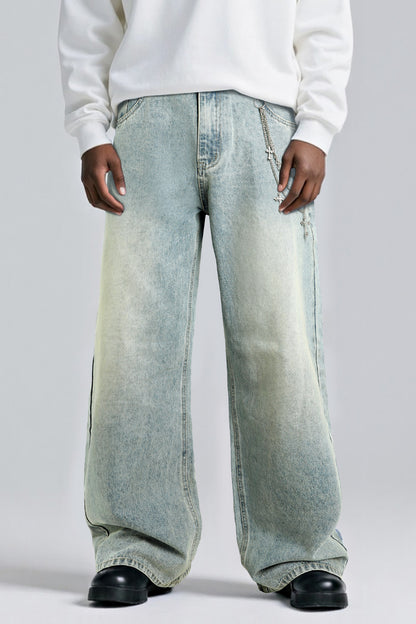 Men's Fashion Loose Jean - Vibrant Blue