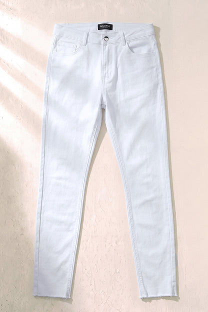 Jeans skinny elasticizzati da uomo - bianchi