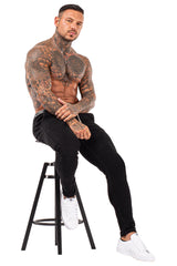 GINGTTO Men's Skinny Jeans Stretch Ripped Tapered Leg