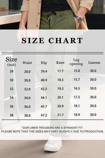 Men Straight Fit Cargo Pant - Green