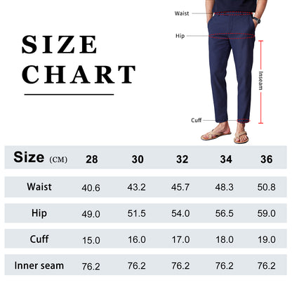 Mens Linen Modern Slim Travel Pant