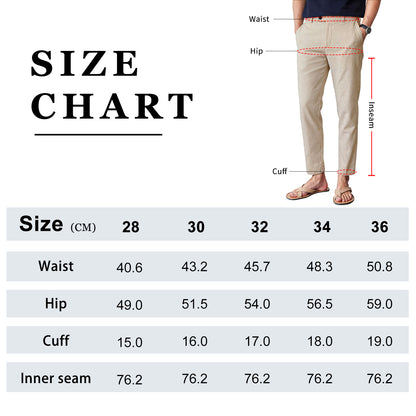 Mens Linen Modern Slim Travel Pant