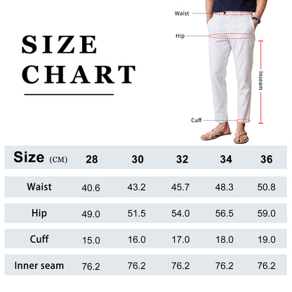 Mens Linen Modern Slim Travel Pant