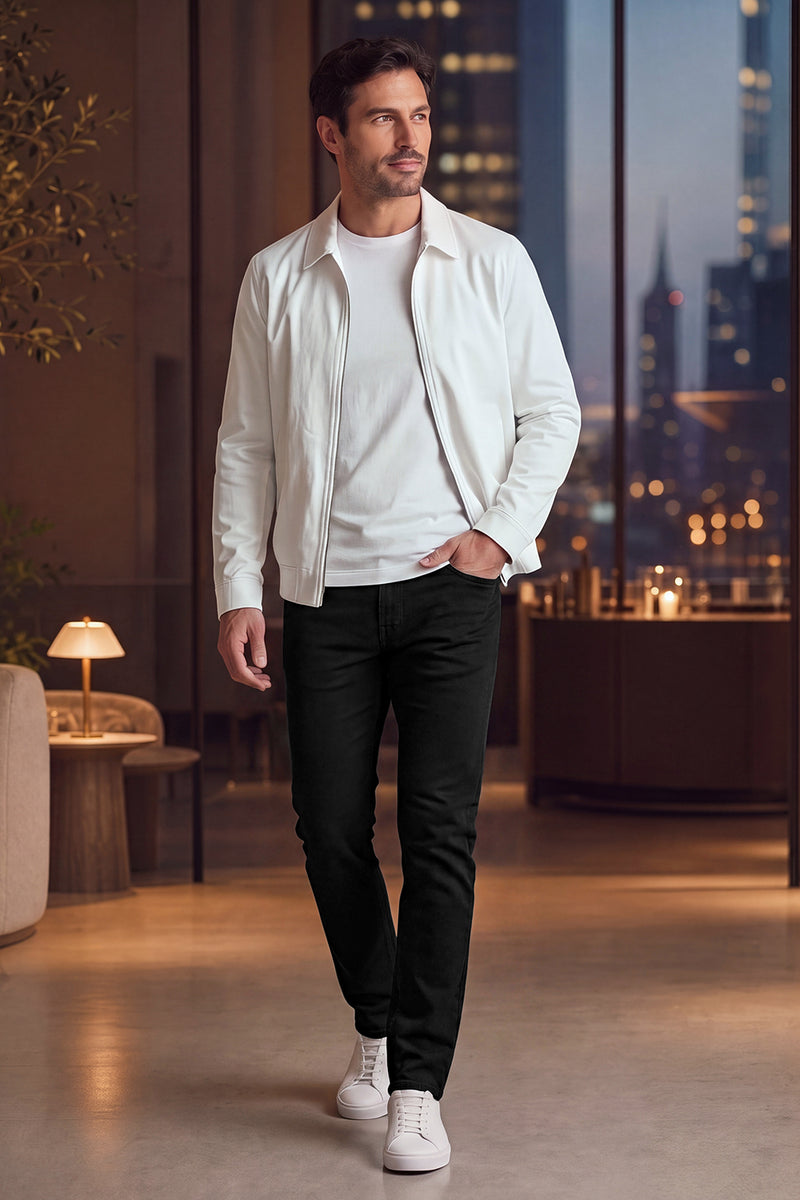 Moderne, schmal geschnittene Herren-Jeans aus Stretch-Denim