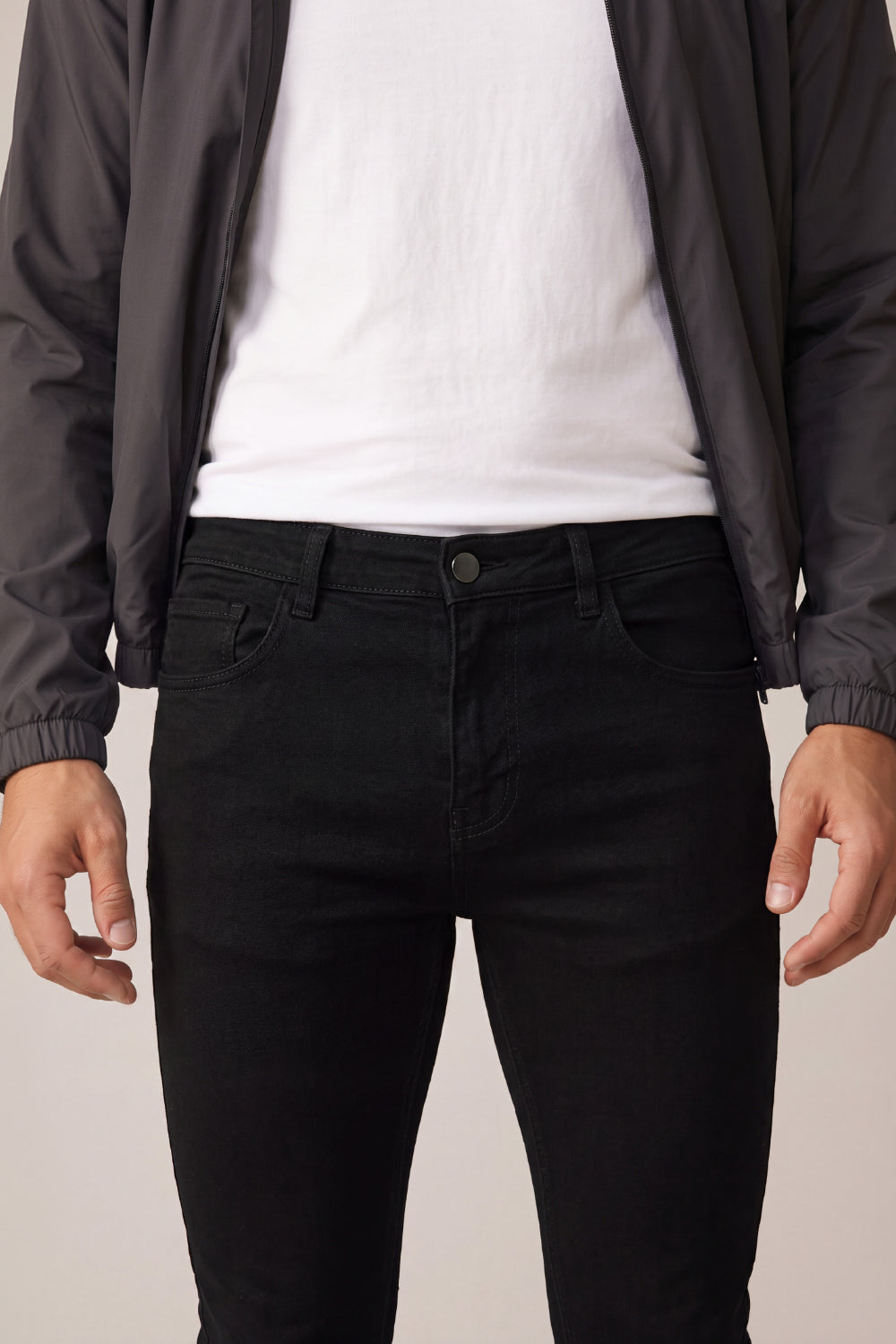 Schwarze Sculpt-Skinny-Jeans für Herren