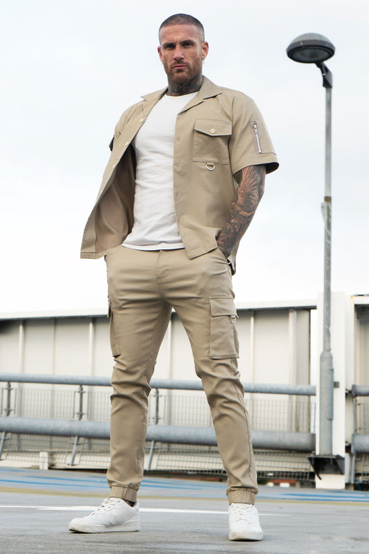  Men's Casual Sets - Leather & Khaki 