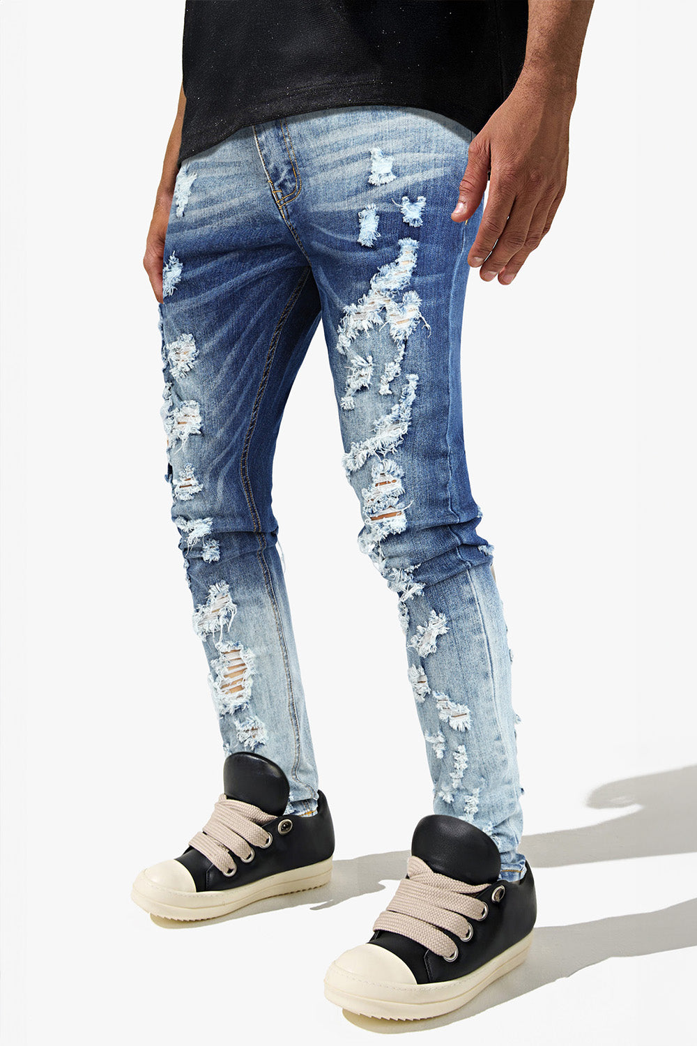 Men's Skinny Ripped Jean - Blue