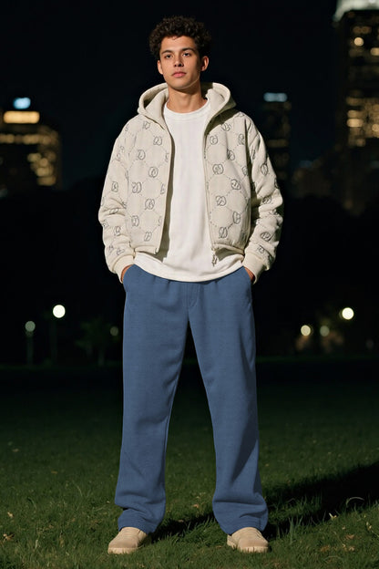 Mens Loose Casual Pant - Blue