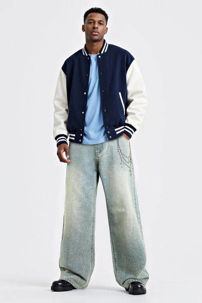 Men's Fashion Loose Jean - Vibrant Blue