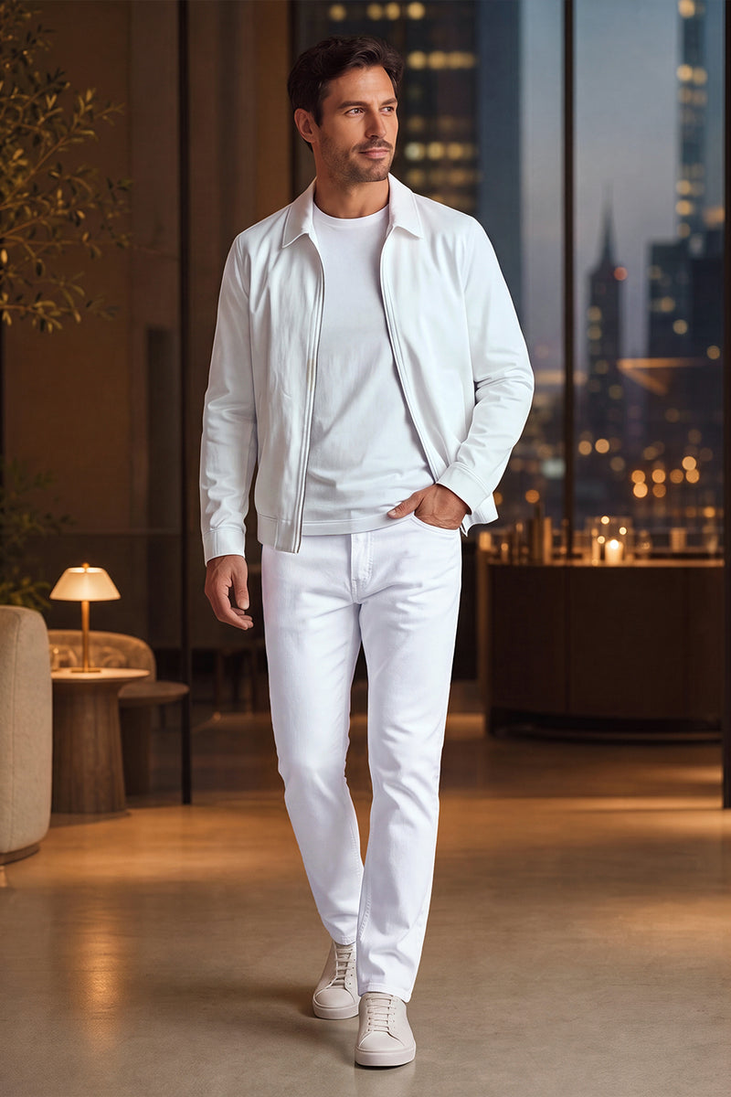 Moderne, schmal geschnittene Herren-Jeans aus Stretch-Denim