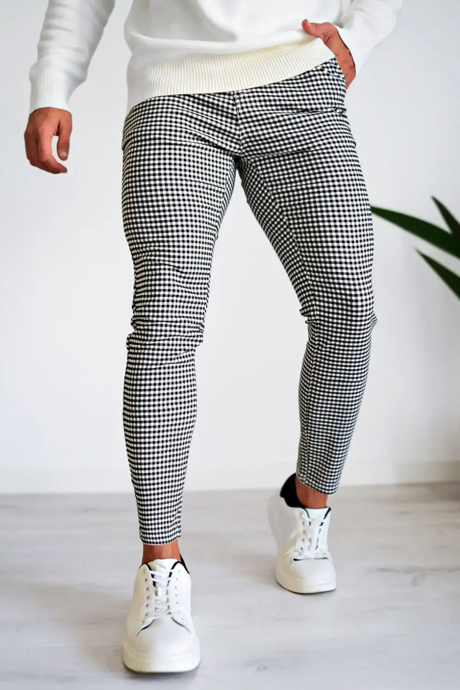 Mens Plaid Trouser Pants