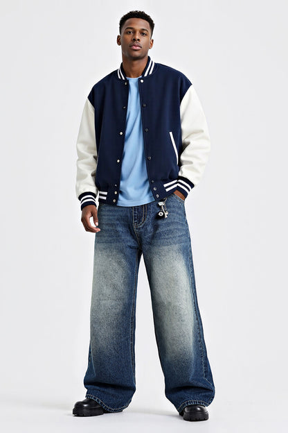 Men's Fashion Loose Jean - Dark Blue