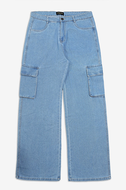 Men's Loose Jean With Pocket - Blue