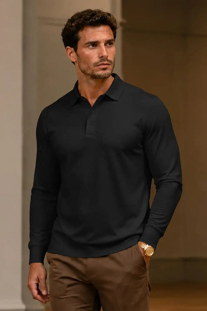 Camiseta de algodón mercerizado para hombre - Verde militar