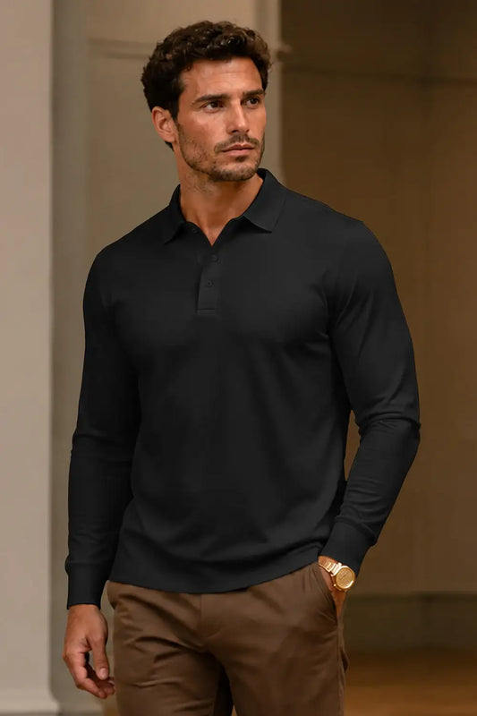 Camiseta de algodón mercerizado para hombre - Verde militar
