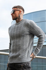 men's chunky knit sweater