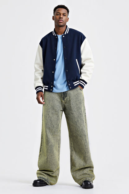 Men's Fashion Loose Jean - Retro Blue