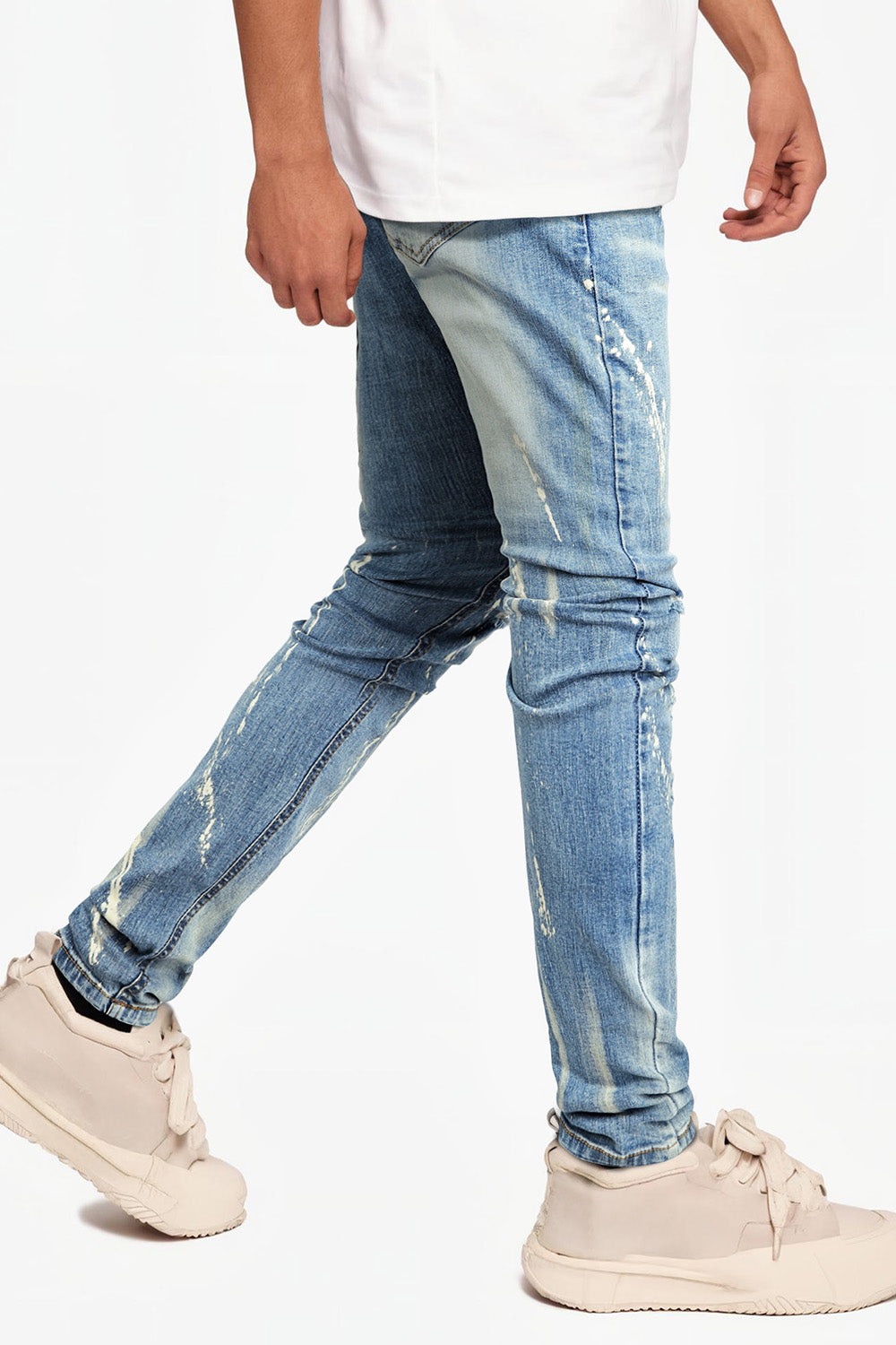 Men's Ripped Skinny Jean - Spray Paint