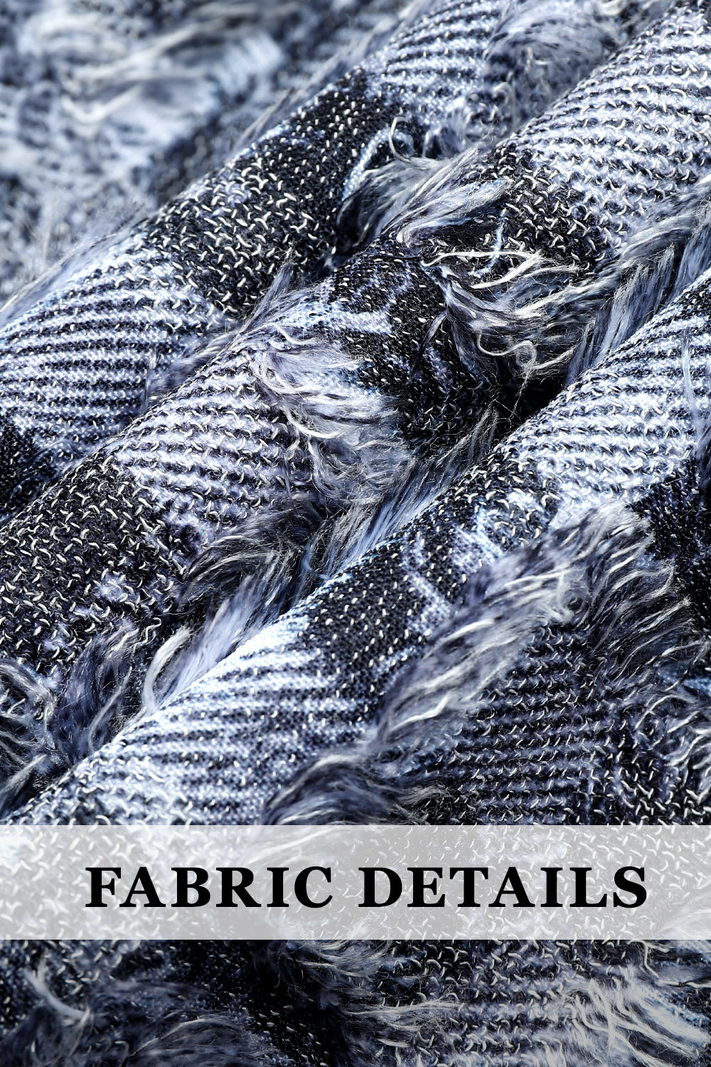 Men's Straight Raw Edge Stitching Jean - Blue