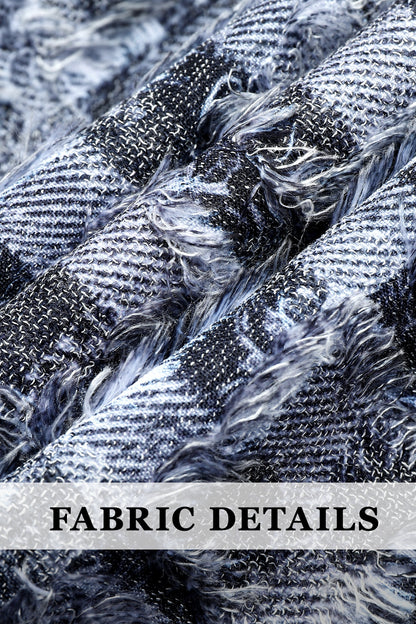 Men's Straight Raw Edge Stitching Jean - Blue