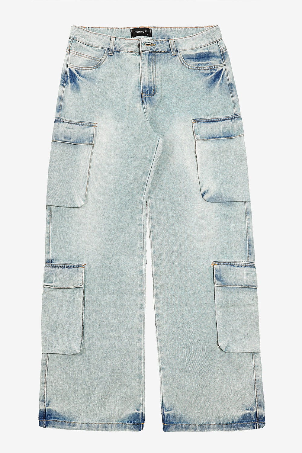Men's Loose Jean With Pocket - Light Blue