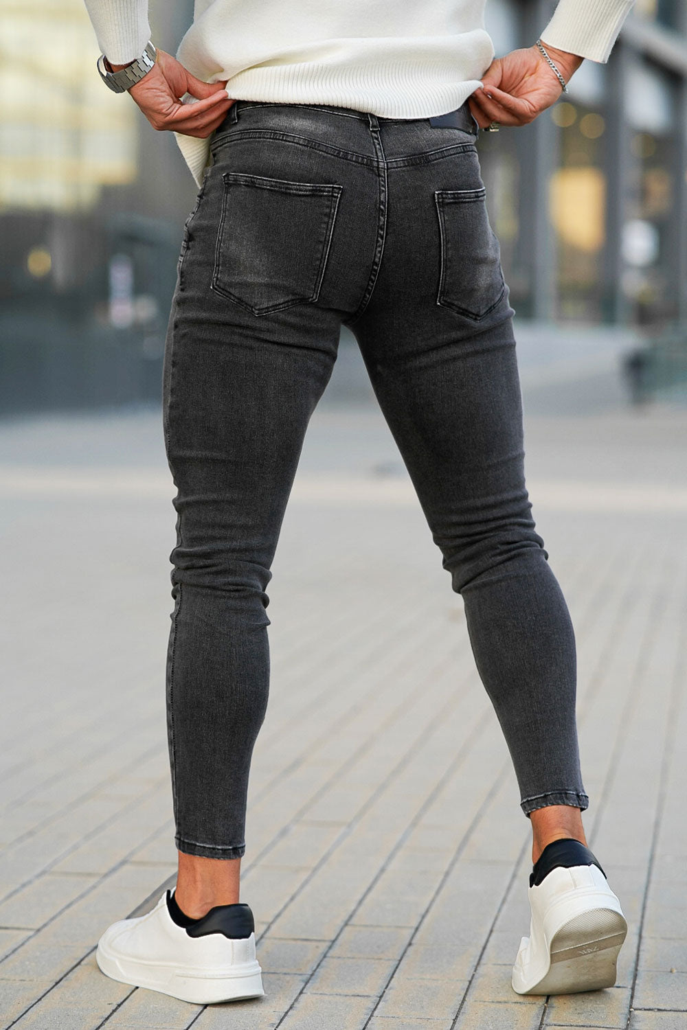 modern skinny jeans - dark grey