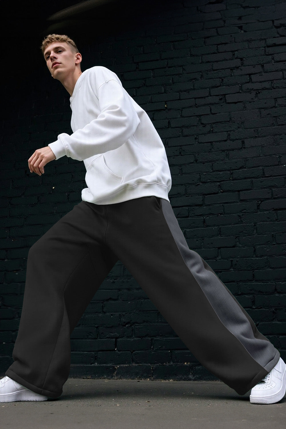 Mens Ultra-loose Casual Pant - Black