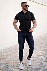 Buy 2 Free Shipping GT5 Relaxed Skinny Jean - Black And Blue
