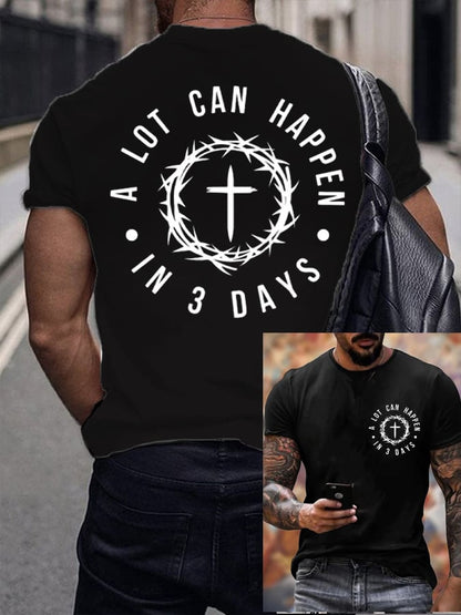 Hot Sale Picks Men's A Lot Can Happen In 3 Days Printed Shirt
