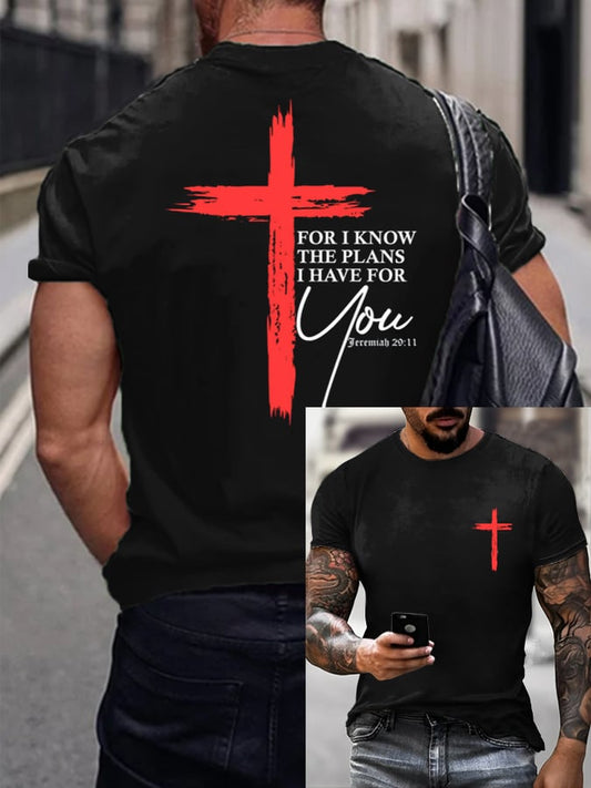 Mens Faith  Printed Casual T-Shirt