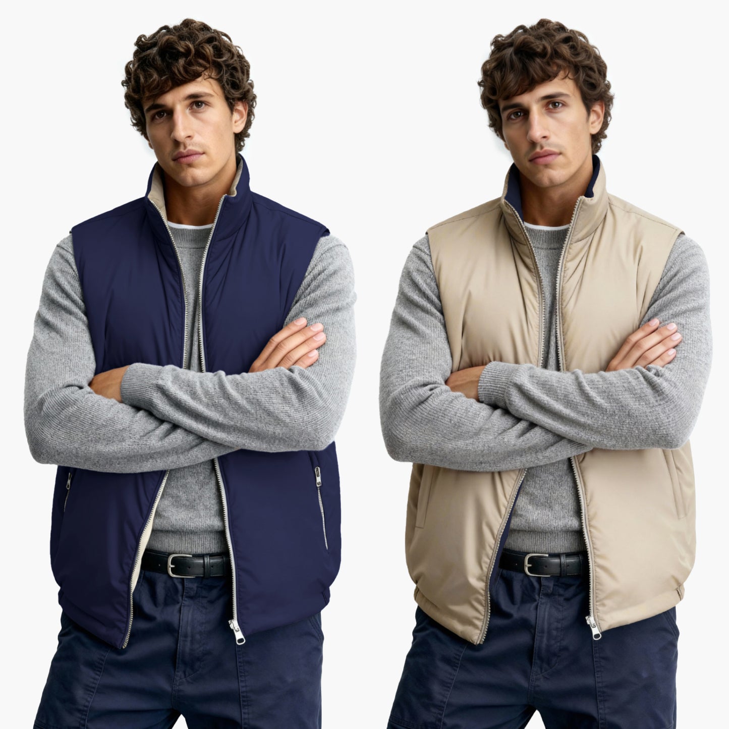 Men's Reversible Vest - Dark Blue