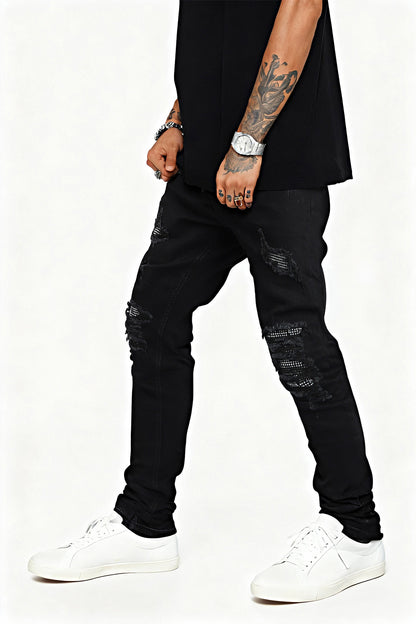 Beste zwarte skinny jeans voor heren, gescheurd