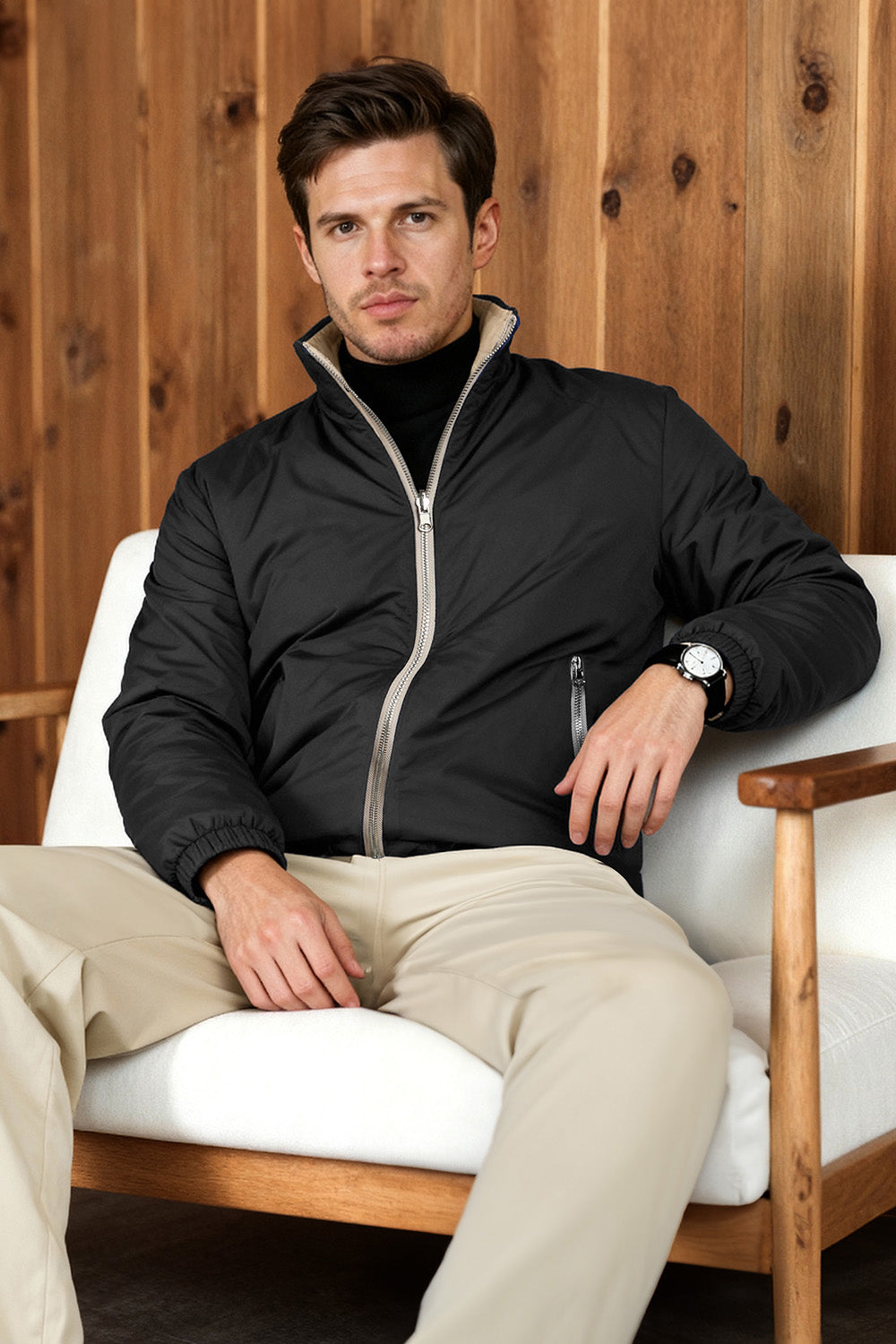 Men's Reversible Coat - Black