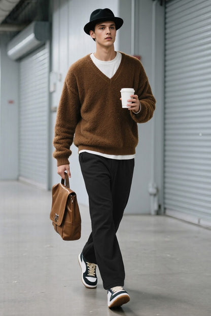 Mens Loose Casual Pant - Black